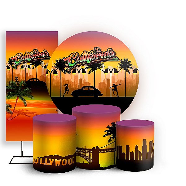 KIT Redondo Trio e Faixa - Califórnia - Sublimado 3D