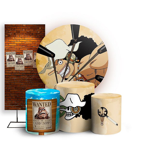 KIT Redondo Trio e Faixa - One Piece Usopp - Sublimado 3D