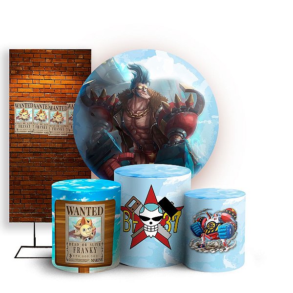 KIT Redondo Trio e Faixa - One Piece Franky - Sublimado 3D