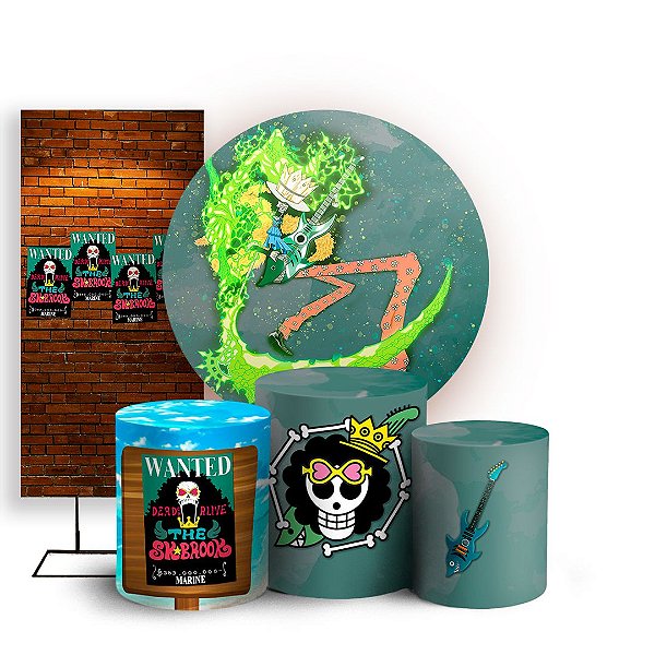 KIT Redondo Trio e Faixa - One Piece Brook - Sublimado 3D