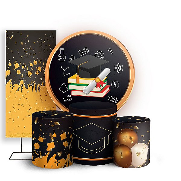 KIT Redondo Trio e Faixa - Formatura - Sublimado 3D