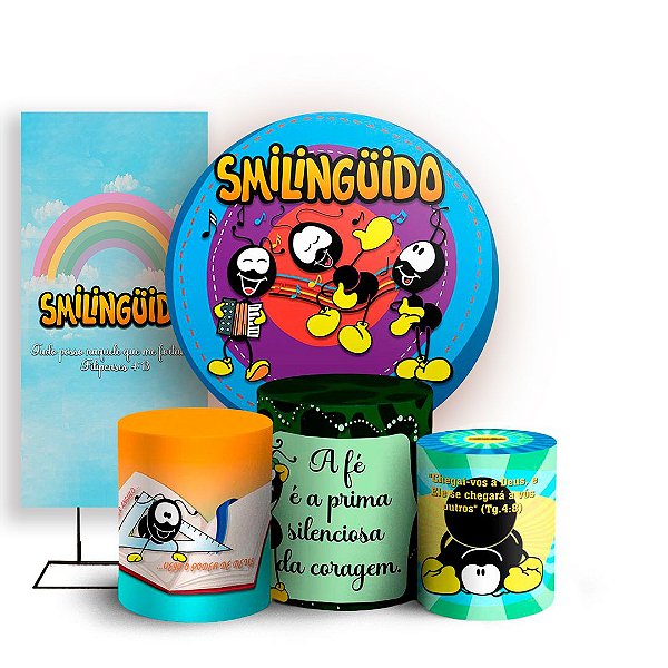 KIT Redondo Trio e Faixa - Smilingüido - Sublimado 3D