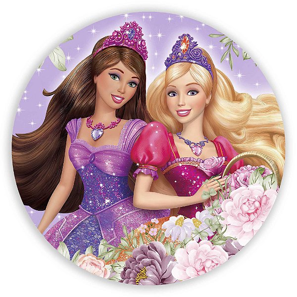 Painel Redondo - Painel Redondo - Barbie O Castelo de Diamante - Sublimado 3D