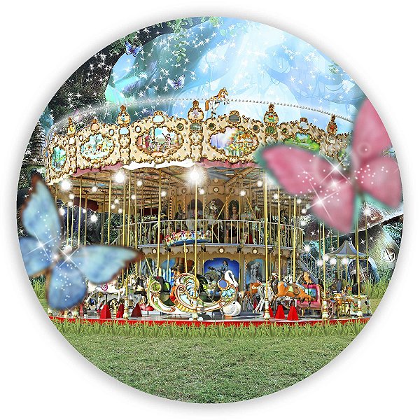Painel Redondo - Painel Redondo - Carrossel  - Sublimado 3D