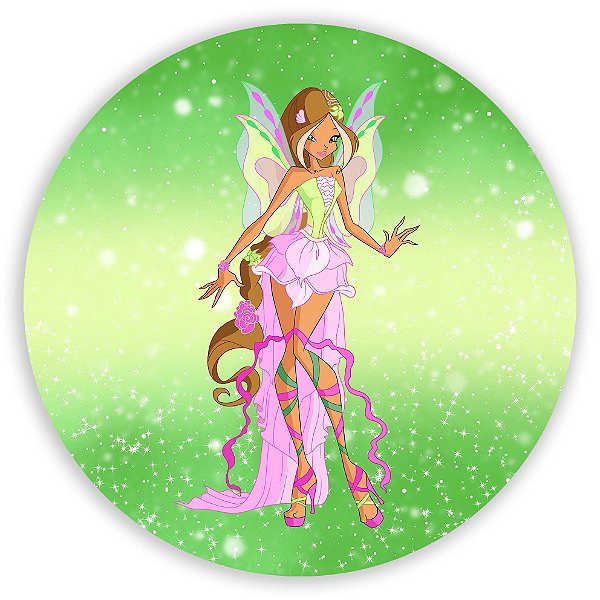 Painel Redondo - O Clube das Winx  - Sublimado 3D