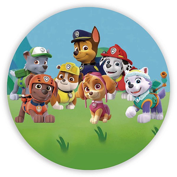 Painel Redondo - Patrulha Canina  - Sublimado 3D