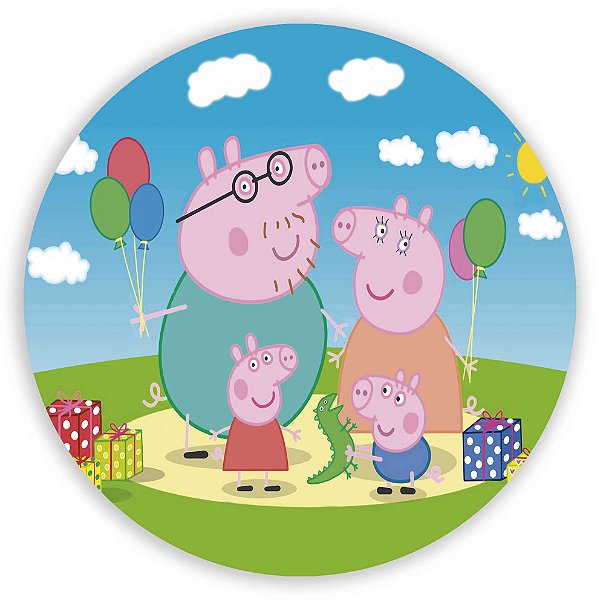 Painel Redondo - Peppa Pig  - Sublimado 3D