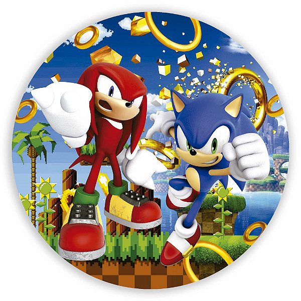 Painel Redondo - Sonic  - Sublimado 3D