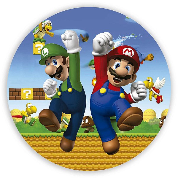 Painel Redondo - Super Mario  - Sublimado 3D