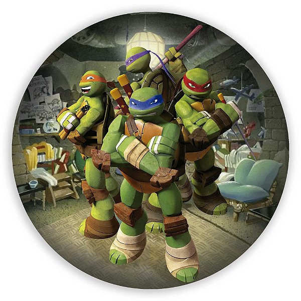 Painel Redondo - Tartarugas Ninja - Sublimado 3D