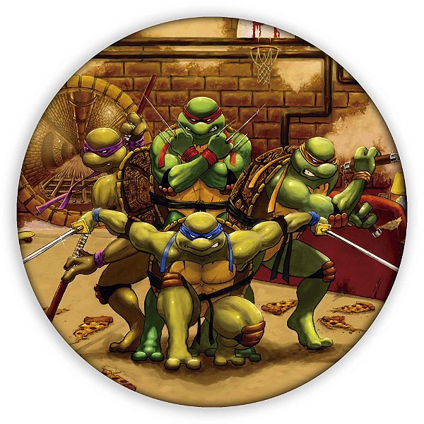 Painel Redondo - Tartarugas Ninja - Sublimado 3D