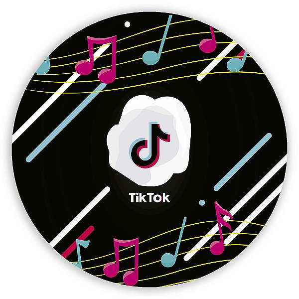 Painel Redondo - Tik Tok  - Sublimado 3D