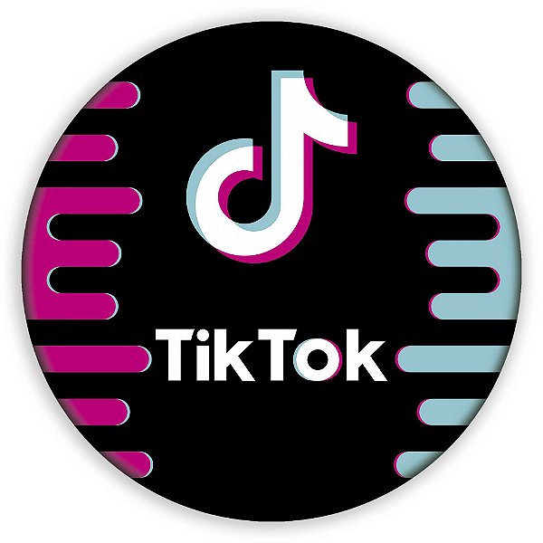 Painel Redondo - Tik Tok  - Sublimado 3D