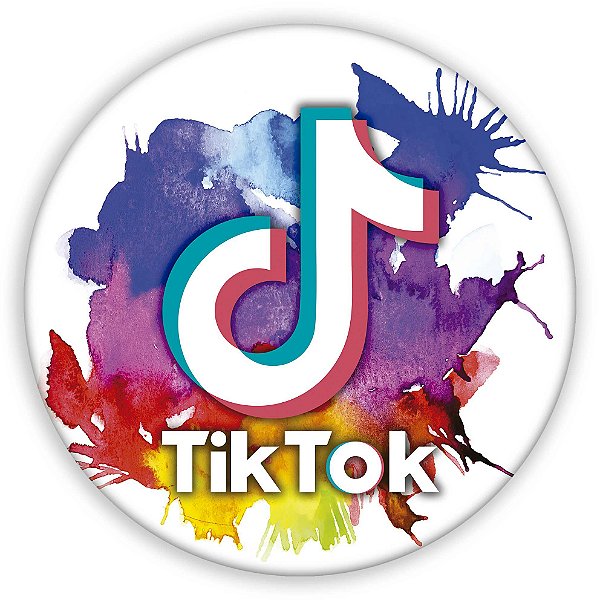 Painel Redondo - Tik Tok  - Sublimado 3D
