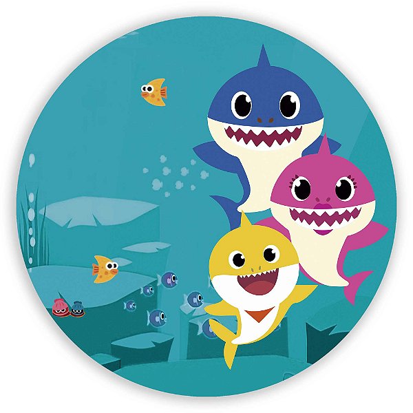 Painel Redondo - Baby Shark - Sublimado 3D