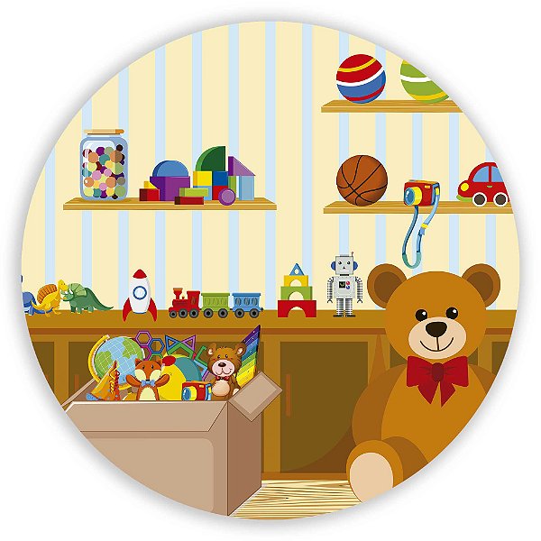 Painel Redondo - Brinquedos  - Sublimado 3D