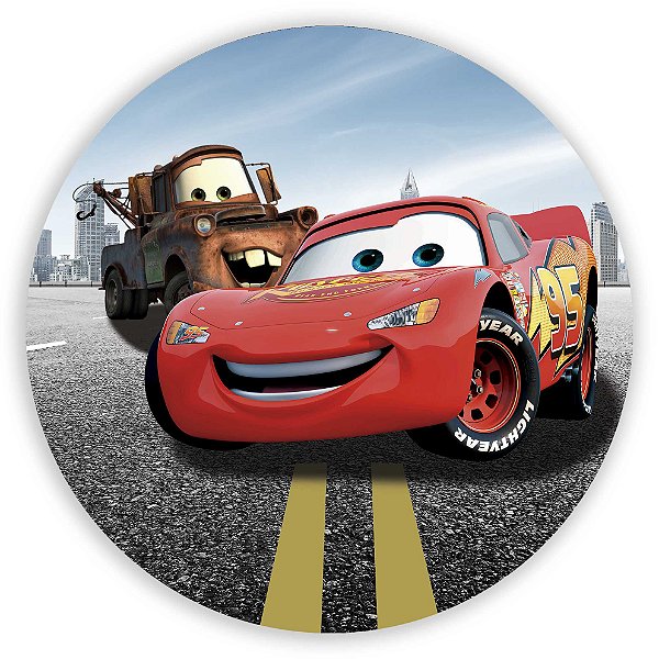 Painel Redondo - Carros  - Sublimado 3D
