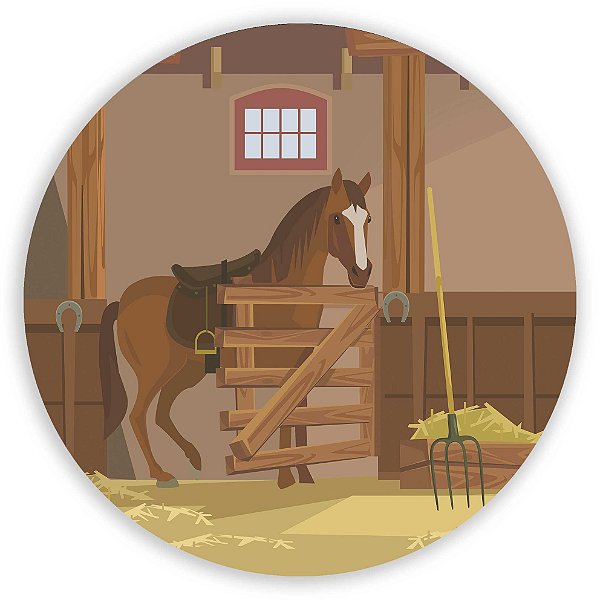 Painel Redondo - Cavalo - Sublimado 3D