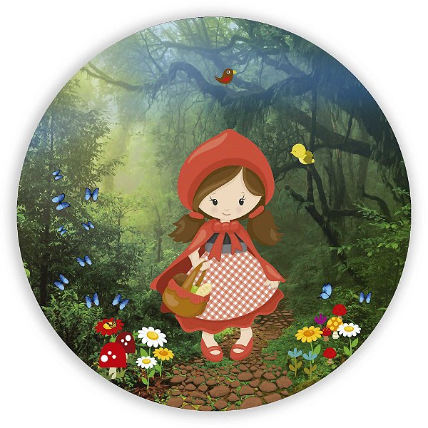 Painel Redondo - Chapeuzinho Vermelho  - Sublimado 3D