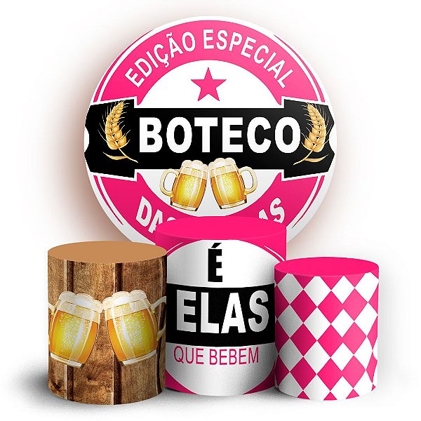 KIT Redondo e Trio - Boteco Das Patroas - Sublimado 3D