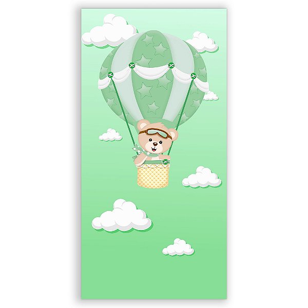 Faixa Lateral - Ursinho Baloeiro Verde - Sublimado 3D