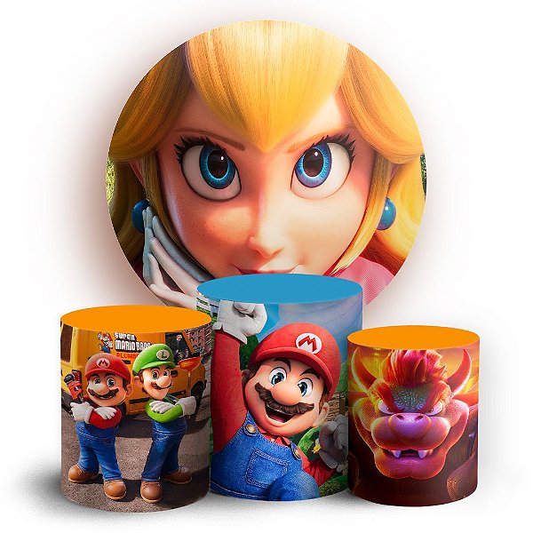 KIT Redondo e Trio - Super Mario Bros - Sublimado 3D