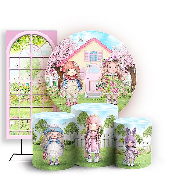 KIT Redondo Trio e Faixa - Boneca Vintage - Sublimado 3D