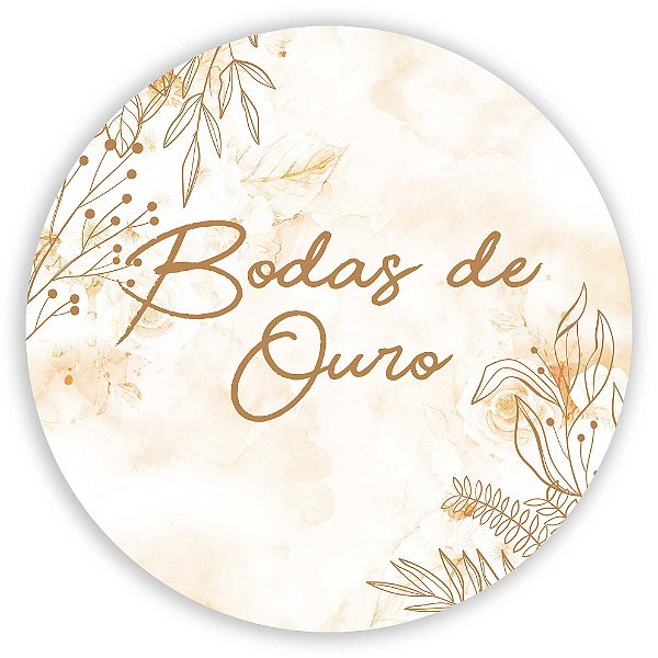 Painel Redondo - Bodas de Ouro - Sublimado 3D
