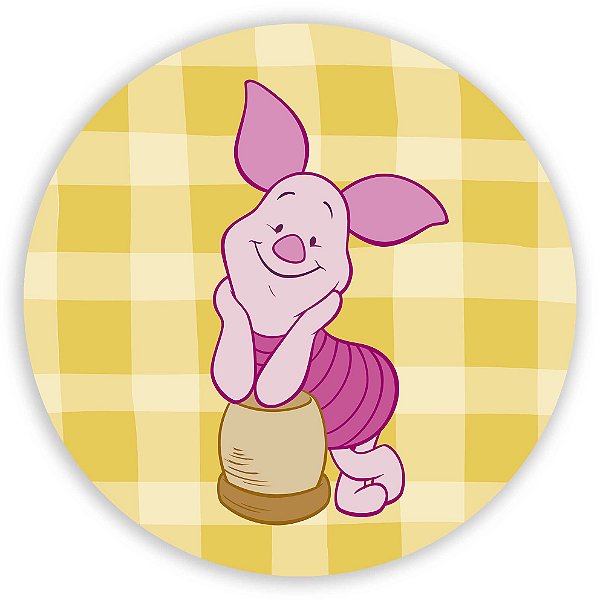 Painel Redondo - Ursinho Pooh Leitao - Sublimado 3D