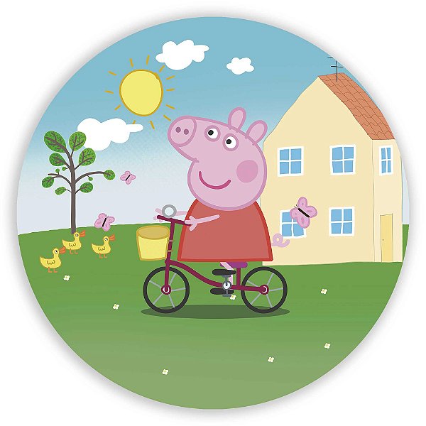 Painel Redondo - Peppa Pig  - Sublimado 3D