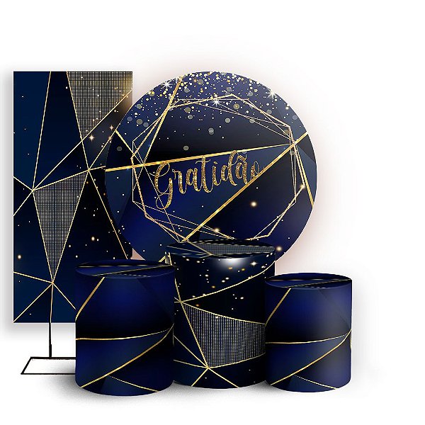 KIT Redondo Trio e Faixa - Gratidão - Sublimado 3D