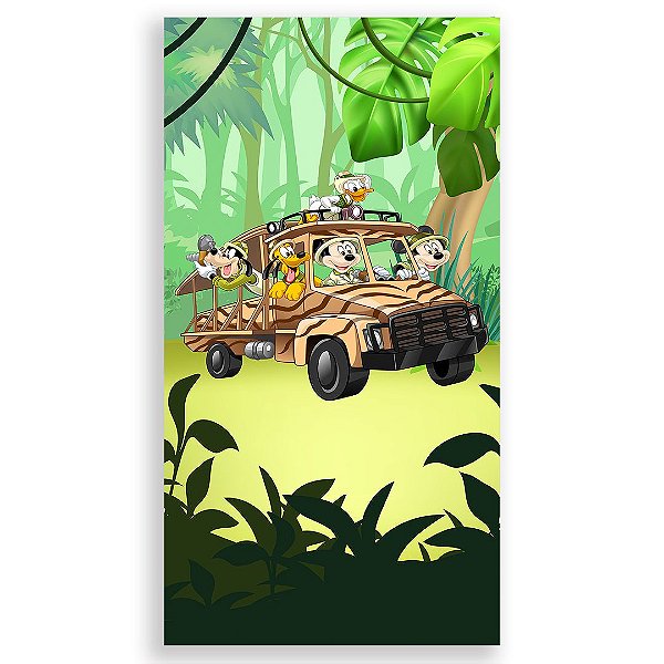 Faixa Lateral - Mickey Safari - Sublimado 3D