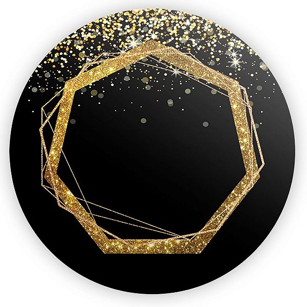 Painel Redondo - Abstrato Glitter - Sublimado 3D