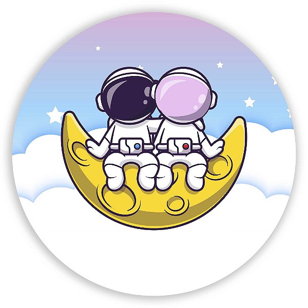 Painel Redondo - Astronauta  - Sublimado 3D