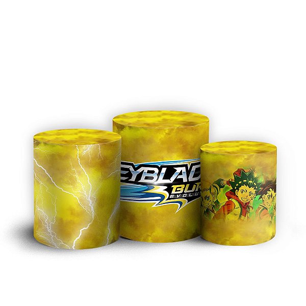 Trio Cilindro -  Beyblade - Sublimado 3D + Elástico