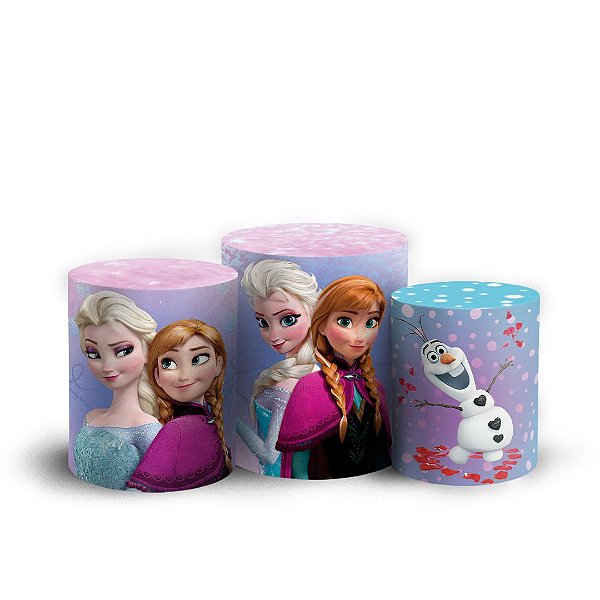 Trio Cilindro - Frozen - Sublimado 3D + Elástico