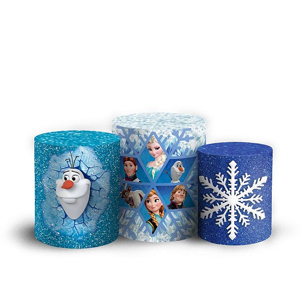 Trio Cilindro - Frozen - Sublimado 3D + Elástico