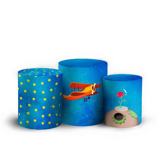 Trio Cilindro -  Pequeno Principe - Sublimado 3D + Elástico