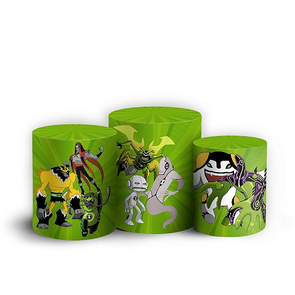 Trio Cilindro -  Ben 10 - Sublimado 3D + Elástico