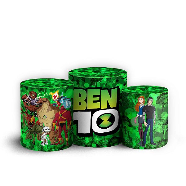 Trio Cilindro -  Ben 10 - Sublimado 3D + Elástico