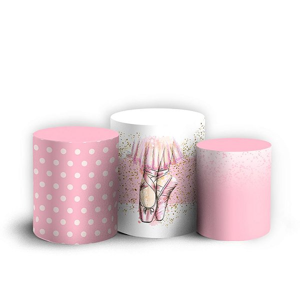 Trio Cilindro -  Bailarina Cute - Sublimado 3D + Elástico
