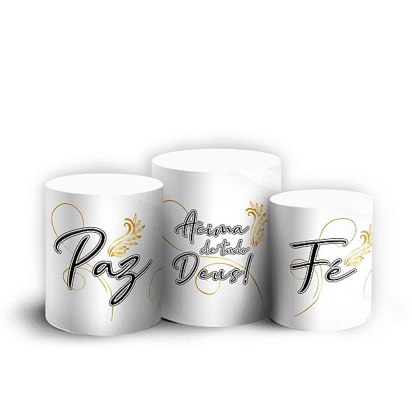 Trio Cilindro - Ano Novo - Natal - Sublimado 3D + Elástico