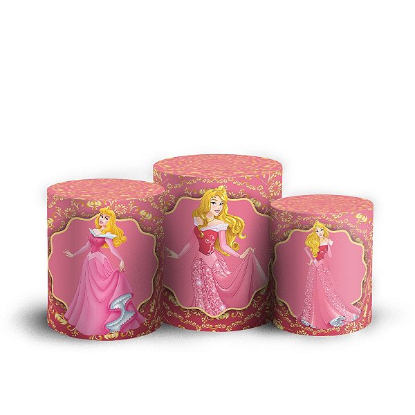 Trio Cilindro -  Princesa Aurora - Sublimado 3D + Elástico