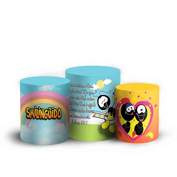 Trio Cilindro -  Smilingüido - Sublimado 3D + Elástico