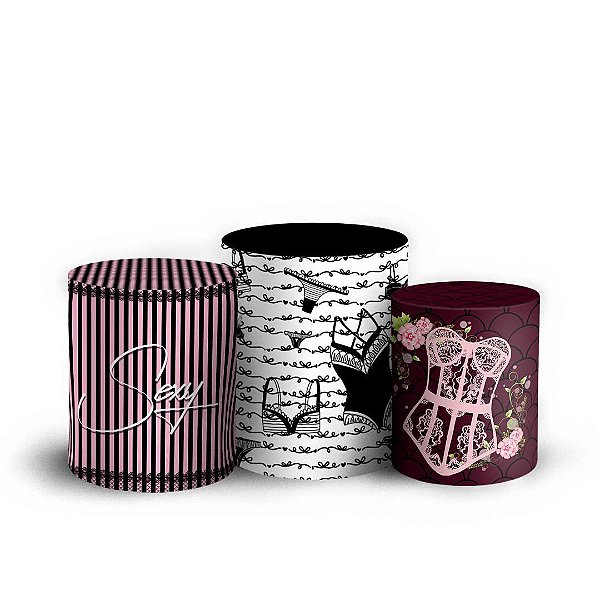 Trio Cilindro -  Chá de lingerie - Sublimado 3D + Elástico