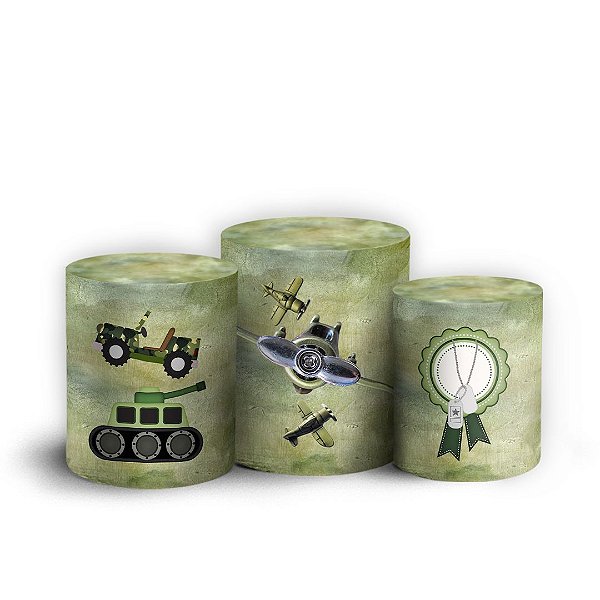 Trio Cilindro - Exército - Sublimado 3D + Elástico