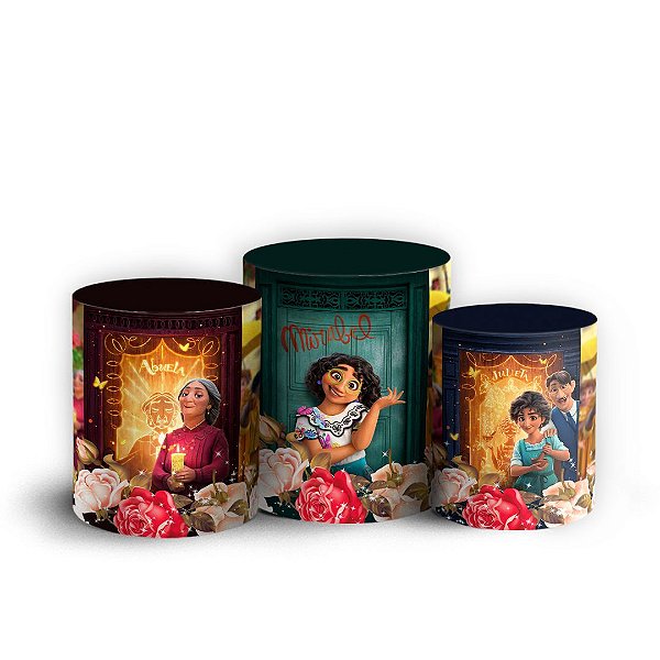 Trio Cilindro - Encanto - Sublimado 3D + Elástico