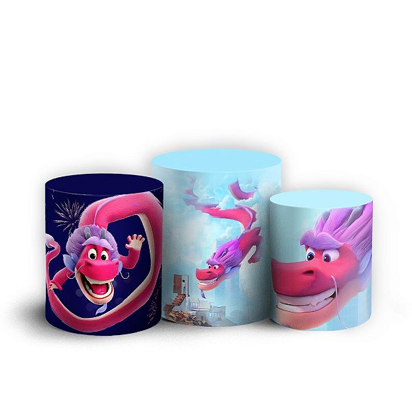 Trio Cilindro - Din e o Dragão Genial - Sublimado 3D + Elástico