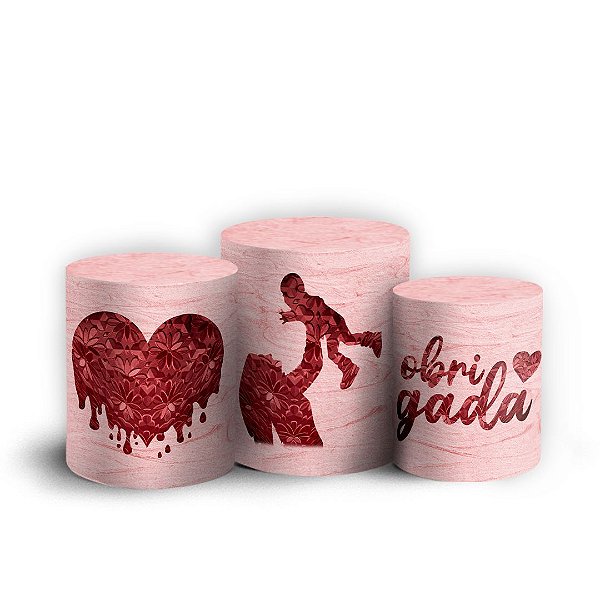 Trio Cilindro - Dia das Mães - Sublimado 3D + Elástico
