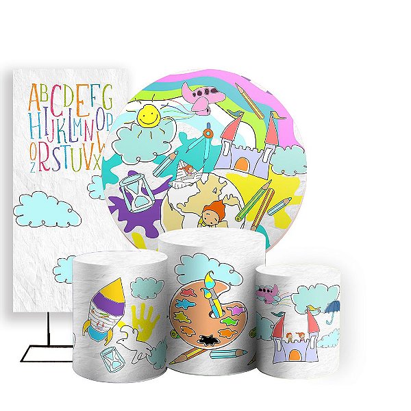 KIT Redondo Trio e Faixa - ABC - Sublimado 3D